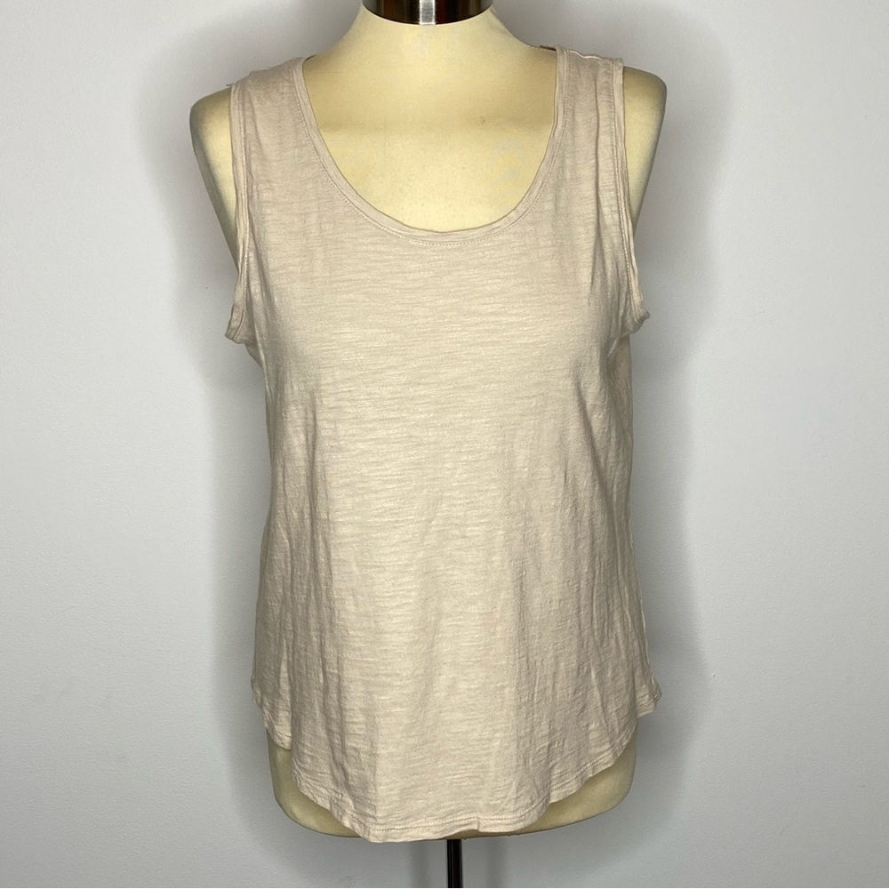 Chico's Cream Sparkle Burnout Ultimate Tee Tank